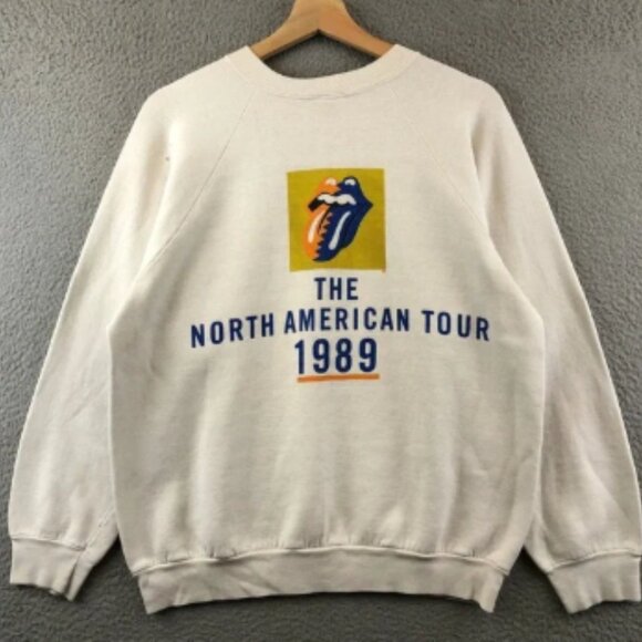 Vintage 1989 Rolling Stones North American Tour Andy Warhol Sweatshirt Size L - Picture 3 of 13
